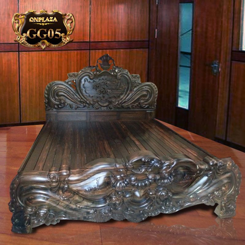 chiếc giương ngủ phong cách cổ điển được làm từ Gỗ Mun