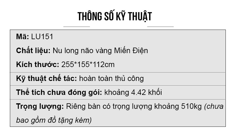 Bàn trà gỗ nu Long Não quý chạm khắc nghệ thuật tự nhiên (hàng độc) LU151