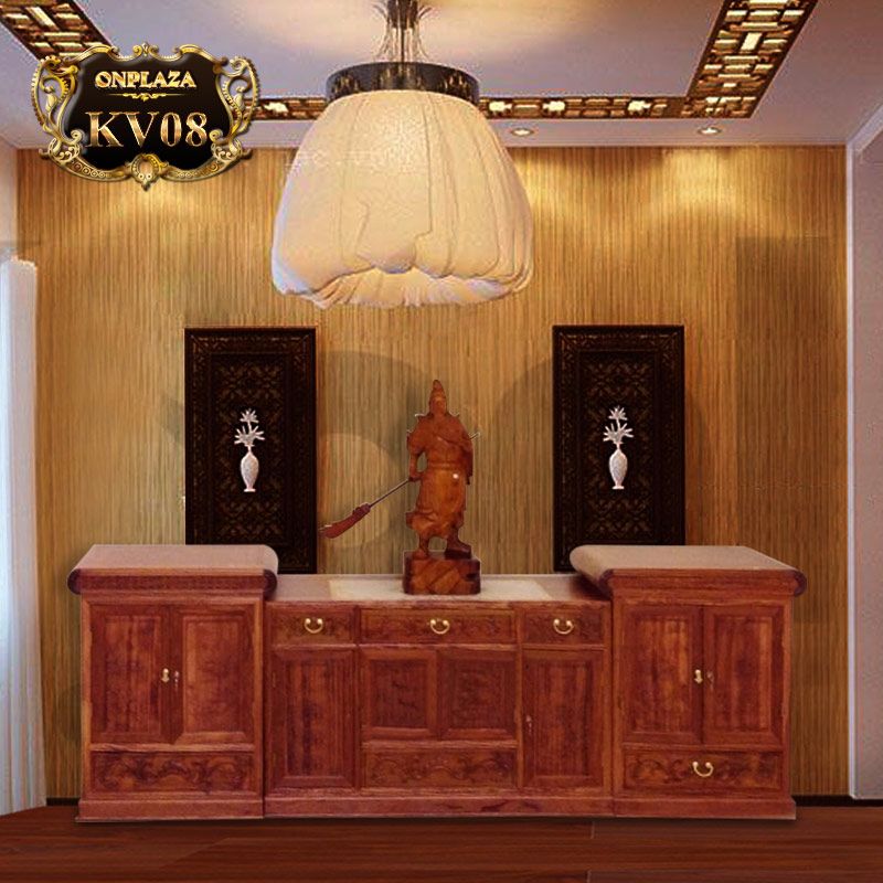 Kệ tivi bằng gỗ hương phong cách hiện đại cho phòng khách