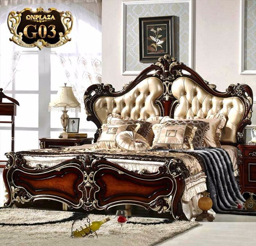 Giường ngủ nữ hoàng tình yêu phong cách hoàng gia G03