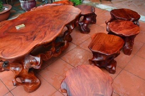Bàn ghế gỗ Hương Đỏ đẹp cho không gian nội thất hiện đại