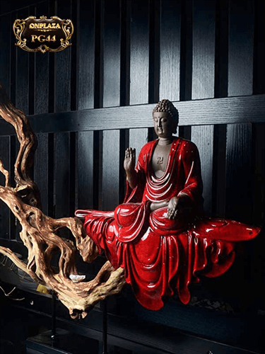 Tượng ngồi gốm sứ Phật Tổ Như Lai tọa thiền