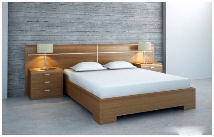 Giường ngủ gỗ sồi phong cách hiện đại độc đáo