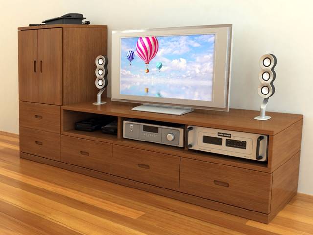 Chọn màu kệ tủ tivi phù hợp với màu sơn tường và nền nhà