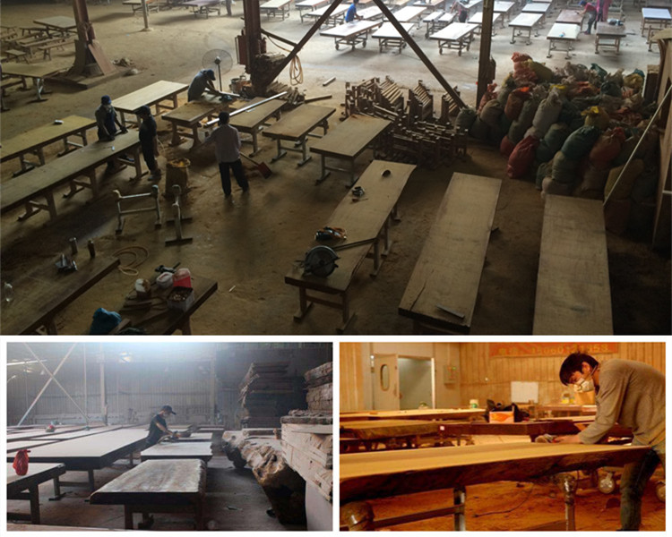 Nhà xưởng sản xuất mặt bàn phòng khách gỗ Sáo đen Khánh Hòa