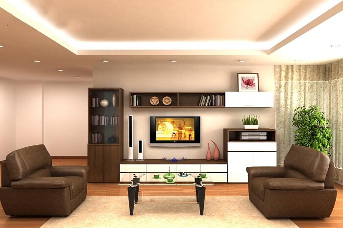 Lựa chọn kệ tủ tivi phù hợp với bộ ghế salon