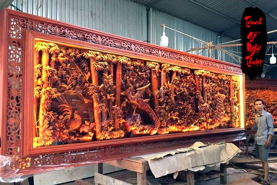 Tác phẩm nghệ thuật tranh gỗ mỹ nghệ liên khối tại Hà Nội