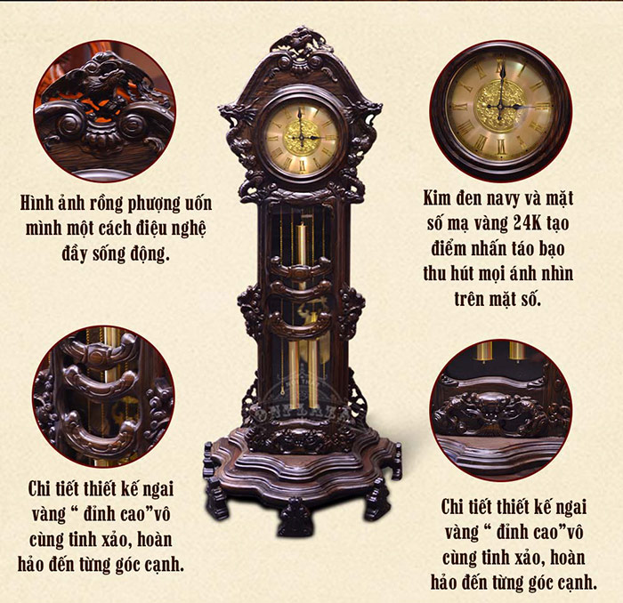 4 Đặc điểm nổi bật của chiếc đồng hồ cây được lắp ráp tại Việt Nam