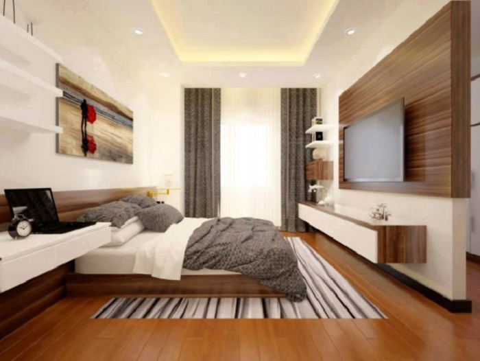 Kệ tủ tivi phòng ngủ hiện đại đơn giản nhưng tiện lợi