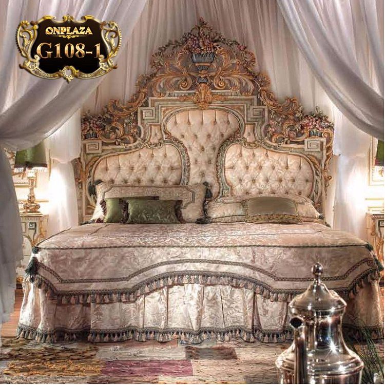 Giường ngủ cổ điển phong cách hoàng gia quý tộc châu Âu được làm từ những người thợ lành nghề